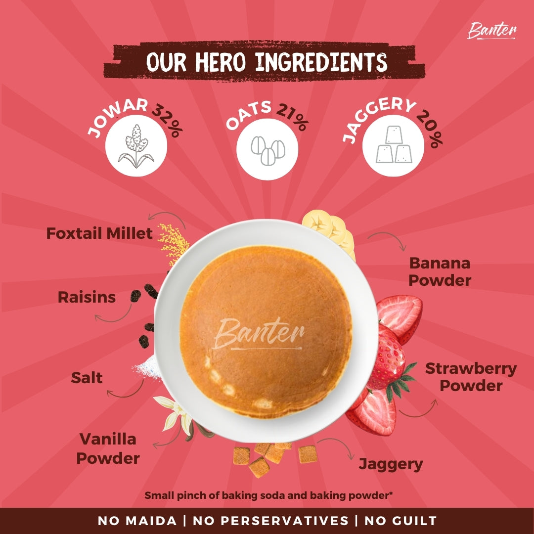 STRAWBERRY PANCAKE MIX - 150g