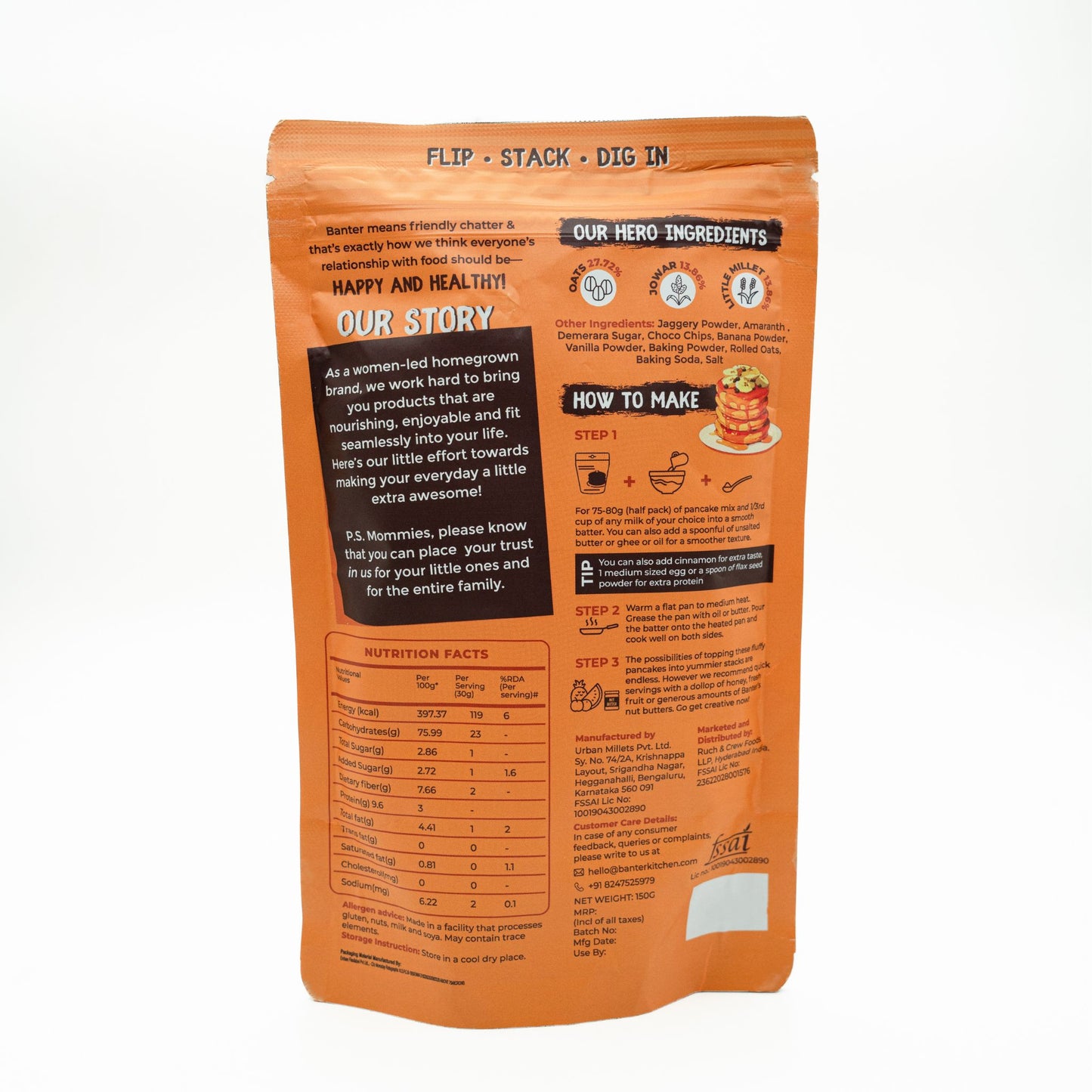 FLAVOURED PANCAKE MIX - 2 x 150g