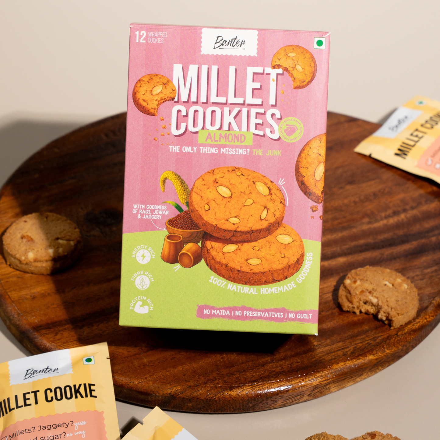 MILLET ALMOND COOKIES - 110G