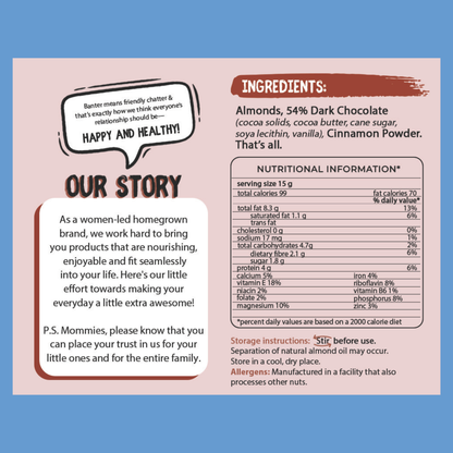 CHOCOLATE CINNAMON ALMOND BUTTER - 350G