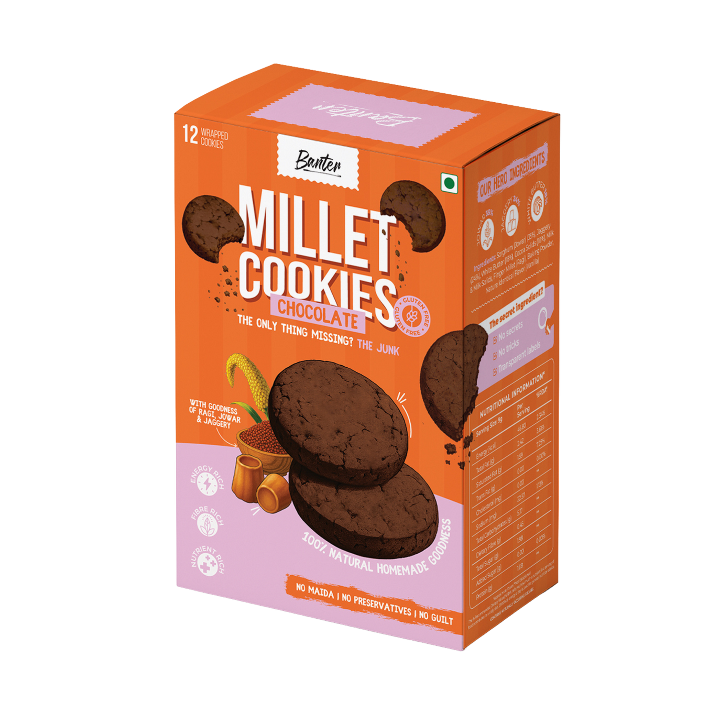 MILLET CHOCOLATE COOKIES - 110g