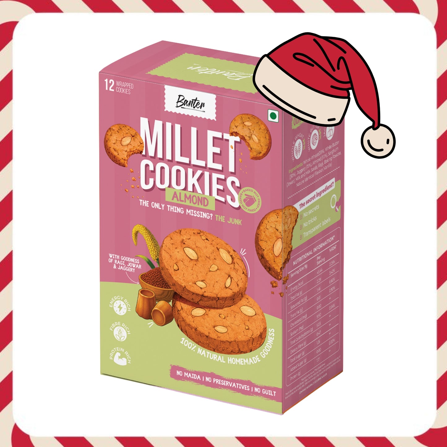 MILLET ALMOND COOKIES - 110G