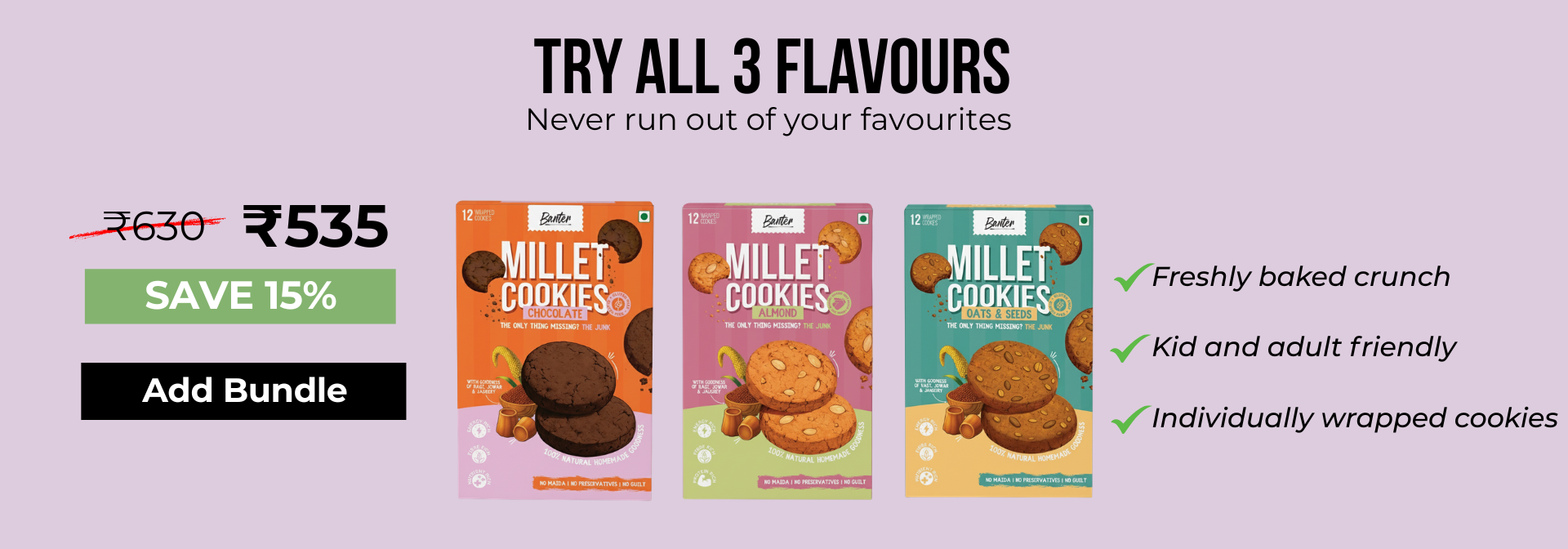 MILLET CHOCOLATE COOKIES