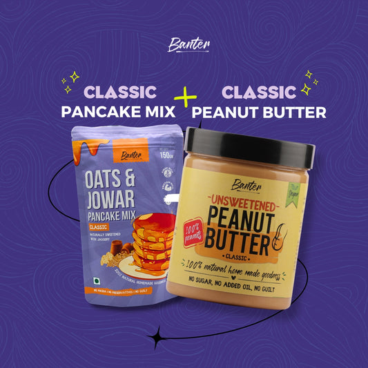 CLASSIC PANCAKE MIX + CLASSIC PEANUT BUTTER