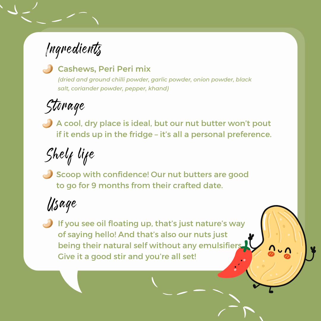 PERI PERI CASHEW BUTTER - 350G