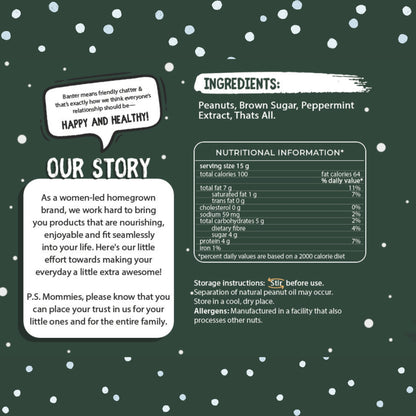 PEPPERMINT CARAMEL CRUNCH PEANUT BUTTER - 350G