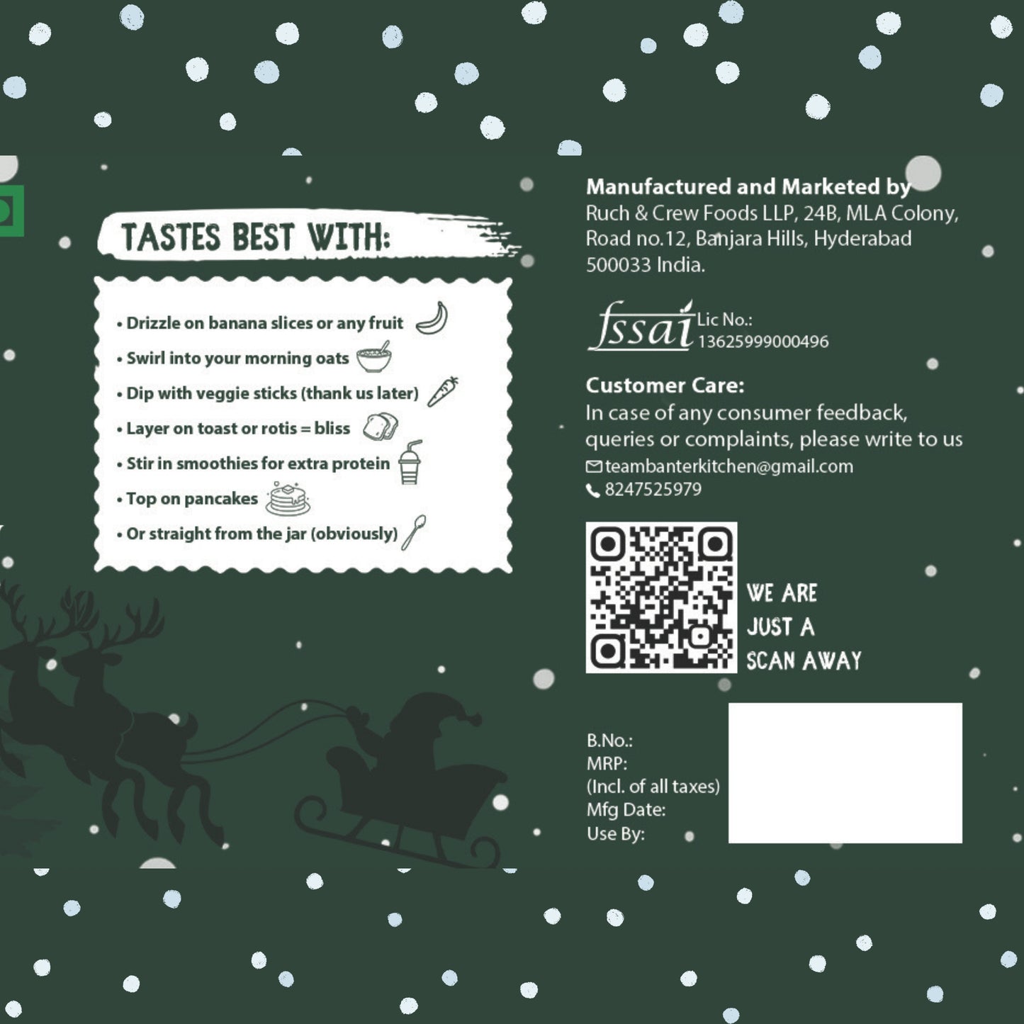 PEPPERMINT CARAMEL CRUNCH PEANUT BUTTER - 350G