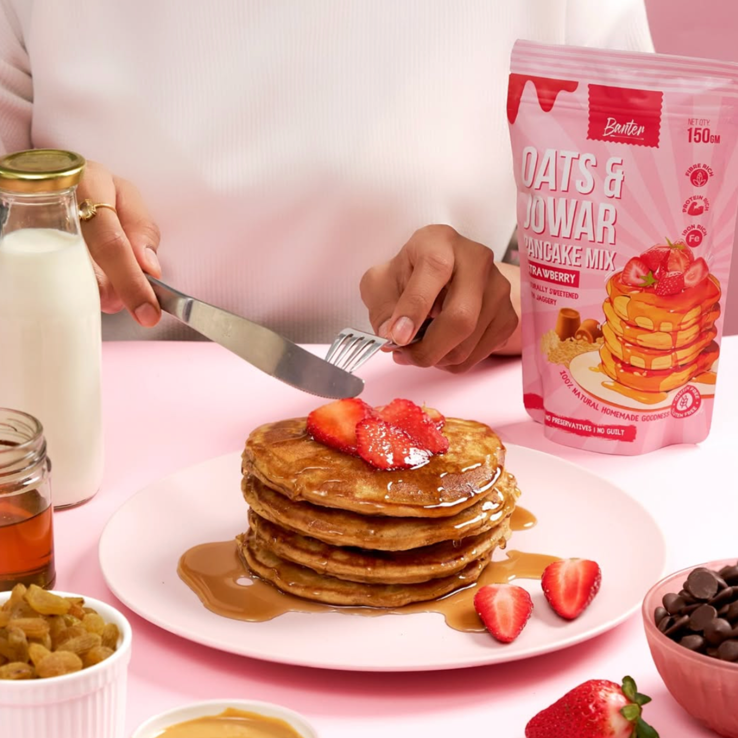 STRAWBERRY PANCAKE MIX - 150g